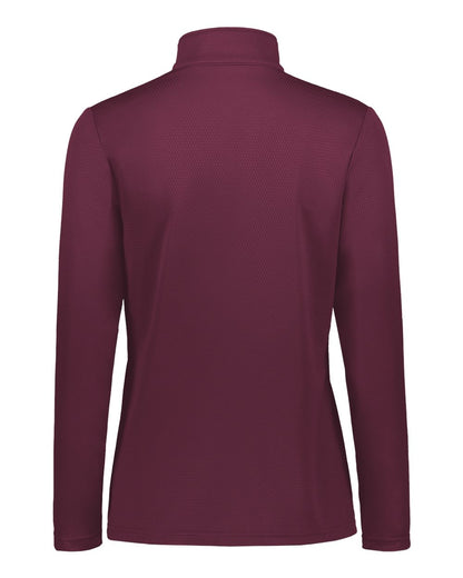 Holloway Women's Prism Bold Quarter-Zip Pullover 222791 #color_Maroon/ White