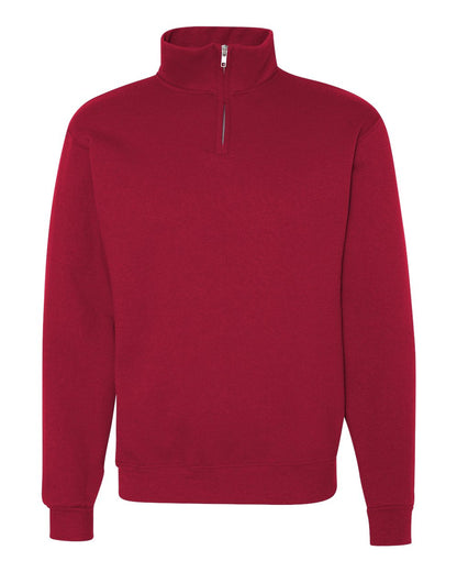 JERZEES Unisex Nublend® Cadet Collar Quarter-Zip Sweatshirt 995MR #color_True Red