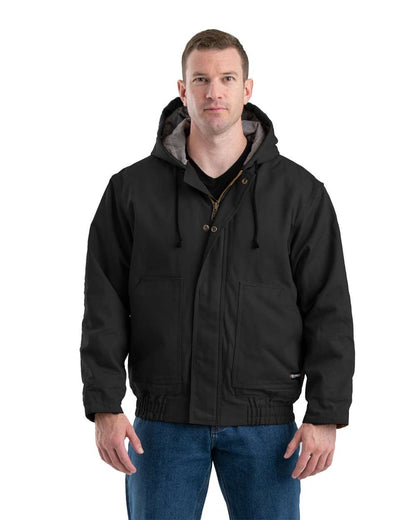 Berne Apparel Men's Tall Flame-Resistant Hooded Jacket FRHJ01T #colormdl_Black