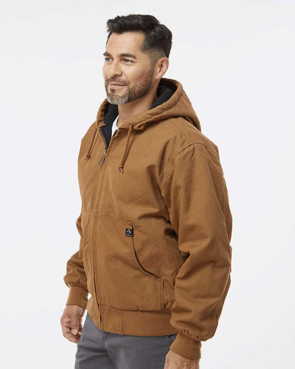 DRI DUCK Men's Tall Cheyenne Boulder Cloth™ Hooded Jacket with Tricot Quilt Lining 5020T #colormdl_Saddle