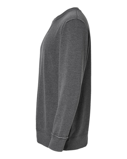 LAT Unisex Vintage Wash Fleece Crewneck Sweatshirt 6935 #color_Washed Black