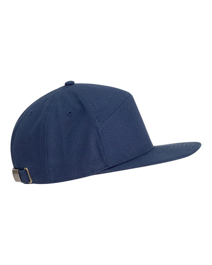 Big Accessories Hybrid Flat Bill Cap BA709 #color_Navy