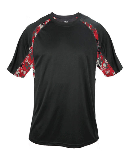 Badger Hook Digital T-Shirt 4140 #color_Black/ Red