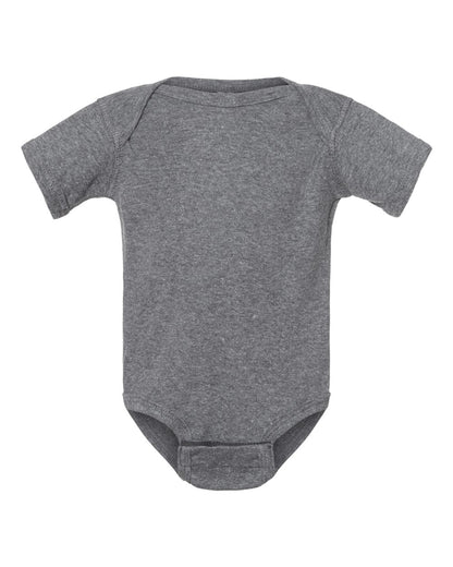 Rabbit Skins Infant Baby Rib Bodysuit 4400 #color_Granite Heather