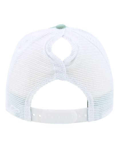 Infinity Her Women's Modern Trucker Cap CHARLIE #color_Seafoam/ White