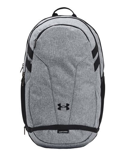 Under Armour Hustle 5.0 Team Laptop Backpack 1364182 #color_Pitch Grey/ Medium Heather