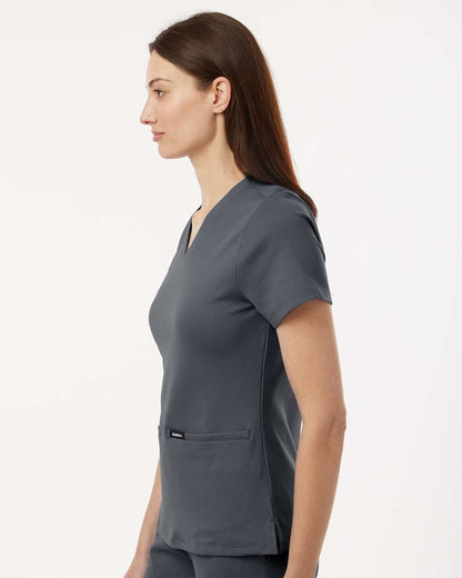 Jaanuu Women's Cesi Ultrasoft Scrub V-Neck Top W30003 #colormdl_Carbon Grey