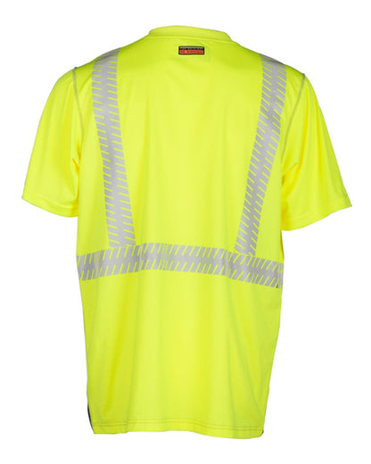 Kishigo Unisex Premium Brilliant Series® High Performance Class 2 T-Shirt 9160-9161 #color_Lime