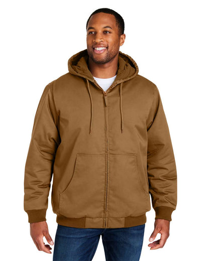 Harriton Unisex ClimaBloc® Heavyweight Hooded Full-Zip Jacket M722 #colormdl_Duck Brown