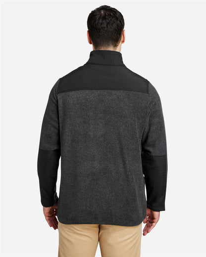 CORE365 Men's Journey Summit Hybrid Full-Zip CE890 #colormdl_Heather Charcoal/ Black