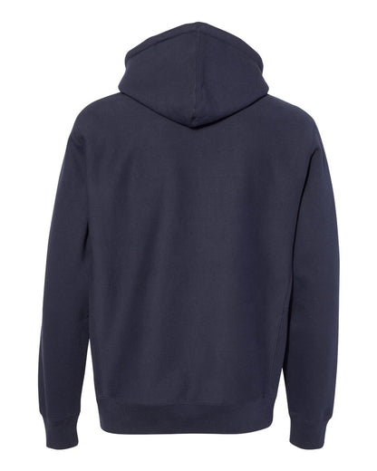 Independent Trading Co. Unisex Legend Premium Heavyweight Cross-Grain Hooded Sweatshirt IND5000P #color_Classic Navy