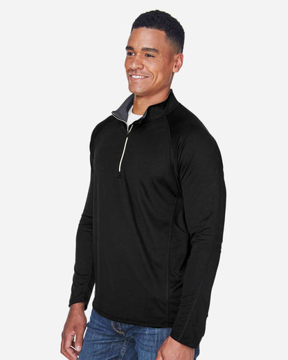 North End Men's Radar Performance Quarter-Zip Pullover 88187 #colormdl_Black