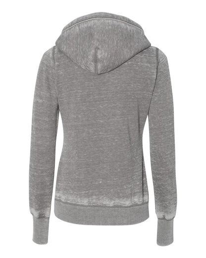J. America Women's Zen Fleece Hooded Sweatshirt 8912 #color_Cement