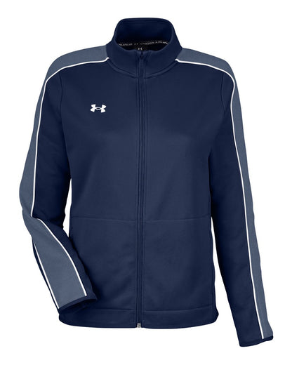 Under Armour Women's Command Full-Zip 1383272 #color_Midnight Navy/ White