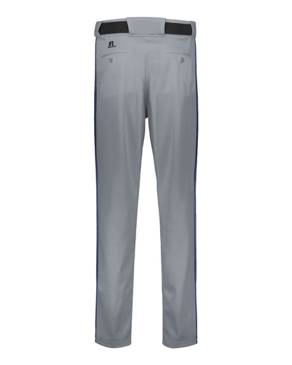 Russell Athletic Youth Piped Change-Up Baseball Pants R14DBB #color_Baseball Grey/ Navy