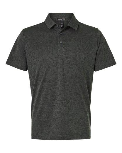 AllPro Men's Pro-Lock Performance Mélange Polo 4HM00 #color_Black Melange