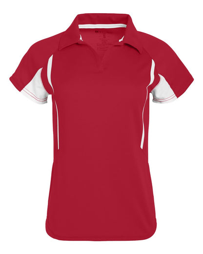Holloway Women's Two-Tone Avenger Polo 222730 #color_Scarlet/ White