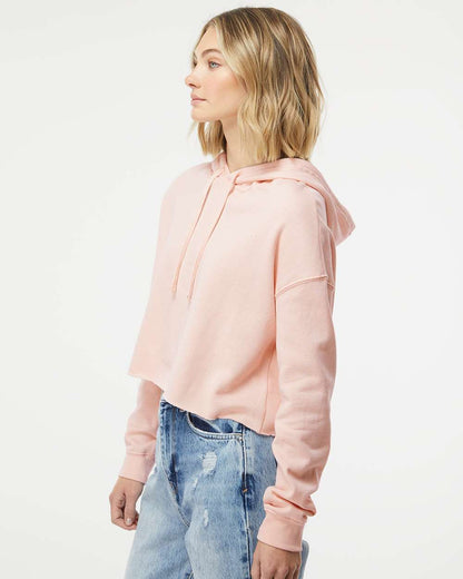 Independent Trading Co. Women’s Lightweight Crop Hooded Sweatshirt AFX64CRP #colormdl_Blush