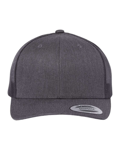 YP Classics Retro Trucker Cap 6606 #color_Dark Heather Grey