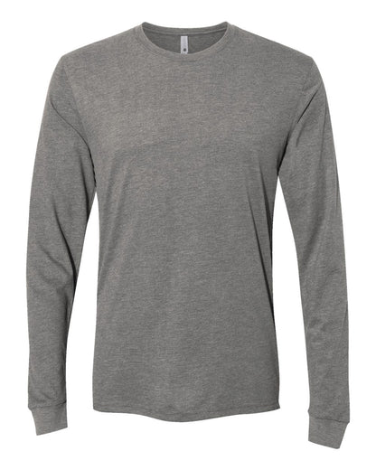 Next Level Sueded Long Sleeve T-Shirt 6411 #color_Dark Heather Grey