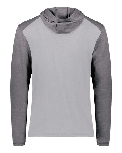 Augusta Sportswear Unisex Gameday Vintage Hooded T-Shirt 6884 #color_Grey Heather/ Carbon Heather