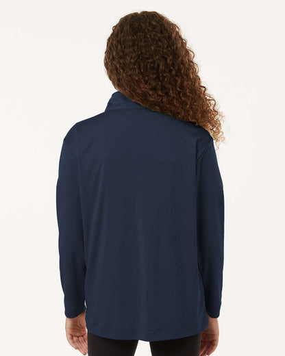 AllPro Youth Pro-Lock Performance Quarter-Zip Pullover 41870Y #colormdl_Navy