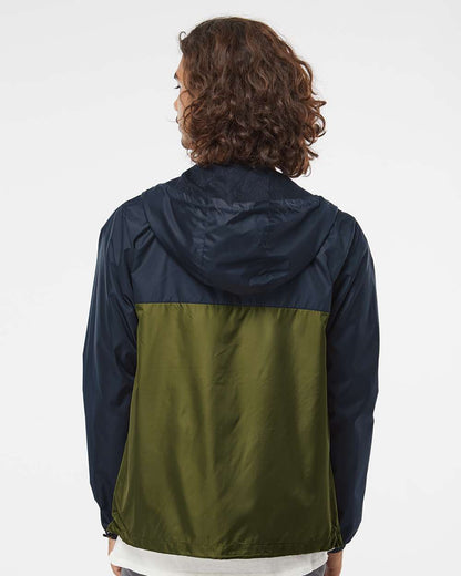 Independent Trading Co. Lightweight Windbreaker Full-Zip Jacket EXP54LWZ #colormdl_Classic Navy/ Army