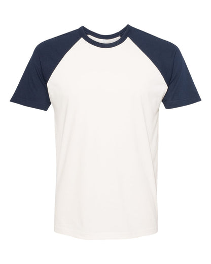 Next Level Cotton Raglan T-Shirt 3650 #color_Midnight Navy/ Natural