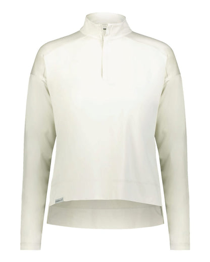 Holloway Women's Eco Revive™ Ventura Soft Knit Quarter-Zip Pullover 223753 #color_Birch