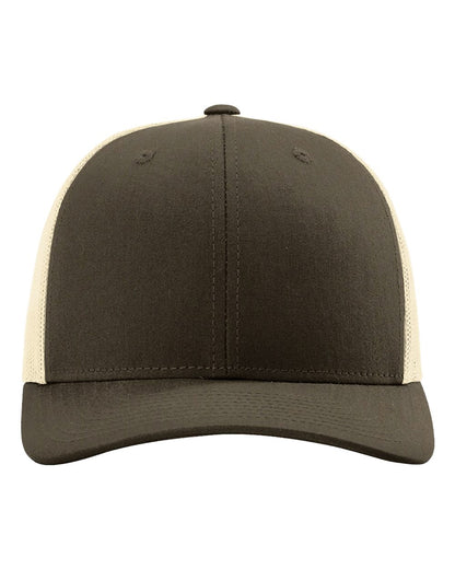 Richardson Low Pro Trucker Cap 115 #color_Chocolate Chip/ Birch