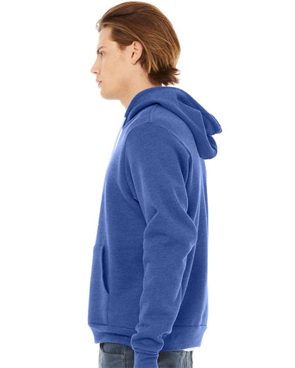 BELLA + CANVAS Sponge Fleece Hoodie 3719 #colormdl_Heather True Royal