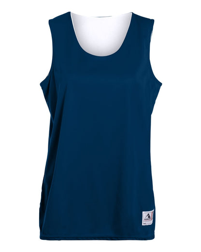 Augusta Sportswear Women's Reversible Wicking Tank Top 147 #color_Navy/ White