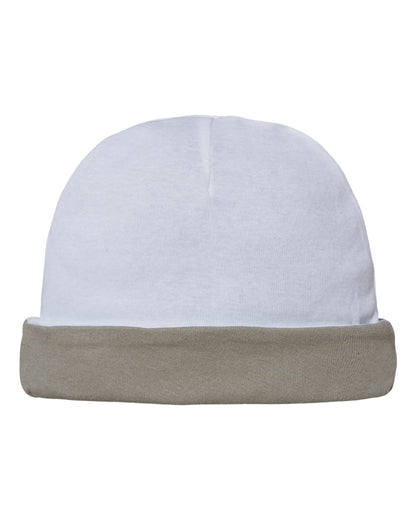 Rabbit Skins Infant Baby Rib Beanie 4451 #color_White/ Titanium