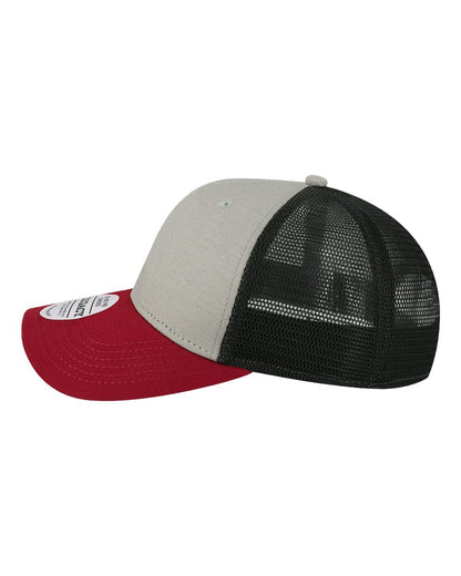 LEGACY Mid-Pro Snapback Trucker Cap MPS #color_Grey/ Burgundy/ Black