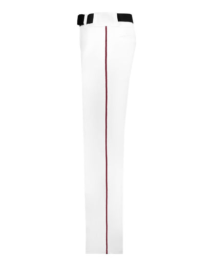 Alleson Athletic Men's Baseball Pants With Braid 605WLB #color_White/ Maroon