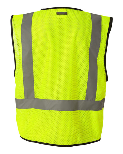 Kishigo Unisex Economy Single Pocket Hook-and-Loop Mesh Vest 1193-1194 #color_Lime