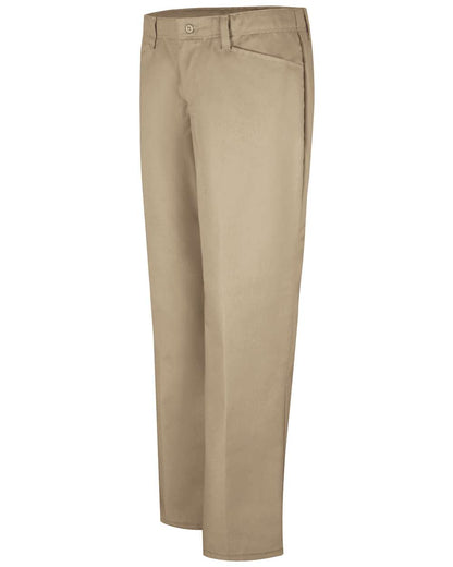 Red Kap Women's Work N Motion Pants PZ33 #color_Khaki - Unhemmed