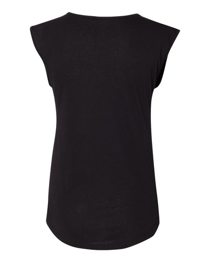 Next Level Women's Festival Sleeveless Deep V-Neck T-Shirt 5040 #color_Black