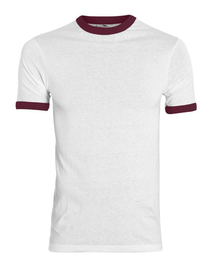 Augusta Sportswear 50/50 Ringer T-Shirt 710 #color_White/ Maroon