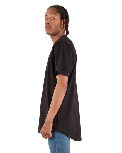 Shaka Wear Unisex Curved Hem Long T-Shirt SHCLT #colormdl_Black