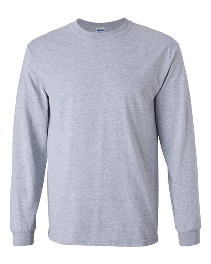 Gildan Unisex Ultra Cotton® Long Sleeve T-Shirt 2400 #color_Sport Grey