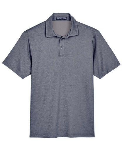 Devon & Jones Men's CrownLux Performance® Address Mélange Polo DG22 #color_Navy Heather