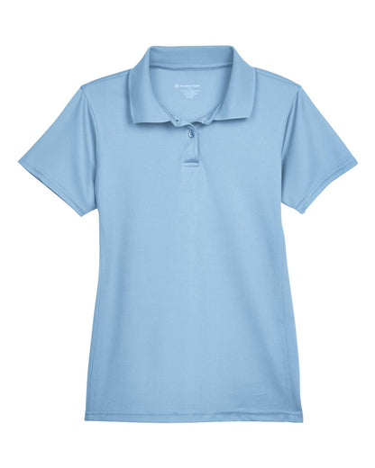 Harriton Women's Polyester Jersey Polo M315W #color_Light Blue
