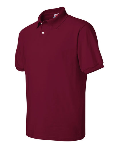 Hanes Men's EcoSmart® Jersey Polo 054X #color_Cardinal