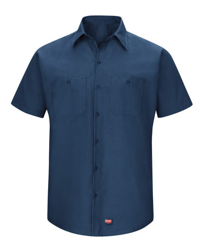 Red Kap Men's Tall Mimix™ Short Sleeve Work Shirt SX20T #color_Navy