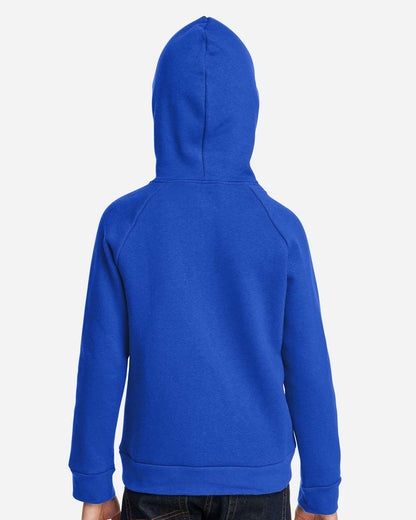 Under Armour Youth Rival Fleece Hooded Sweatshirt 1379792 #colormdl_Royal/ White