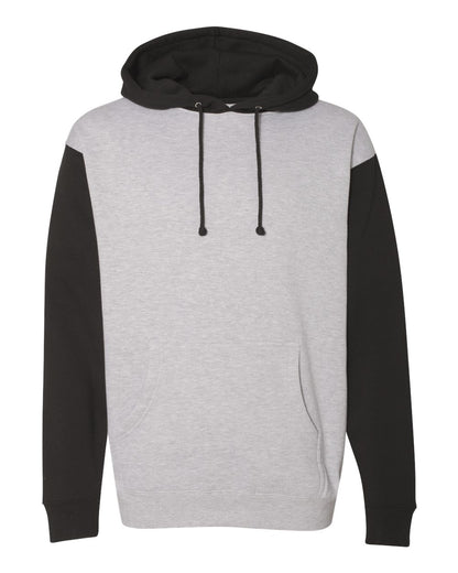 Independent Trading Co. Heavyweight Hooded Sweatshirt IND4000 #color_Grey Heather/ Black