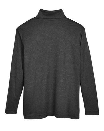 Team 365 Youth Zone Sonic Heather Performance Quarter-Zip Pullolver TT31HY #color_Black Heather