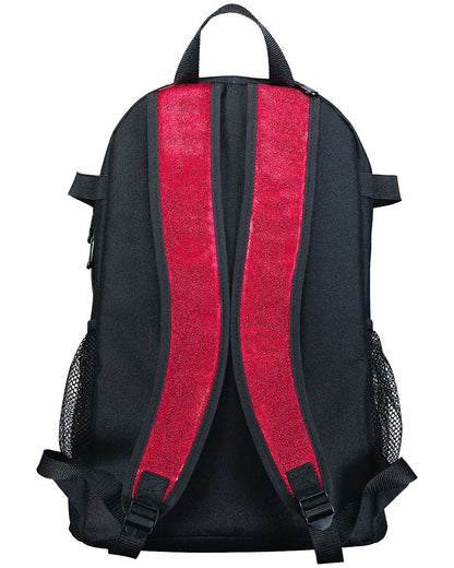 Augusta Sportswear All Out Glitter Backpack 1106 #color_Red Glitter/ Black