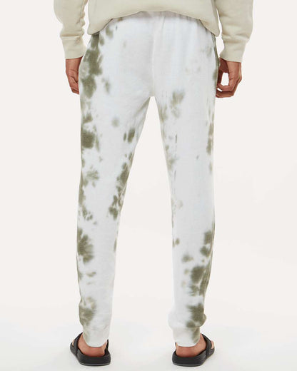 J. America Unisex Tie-Dyed Fleece Joggers 8884 #colormdl_Olive Tie Dye